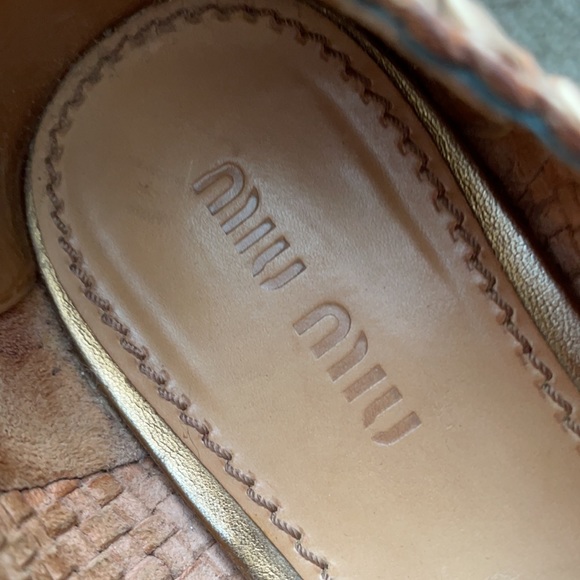 Miu miu leather basketweave flats - Picture 3 of 7